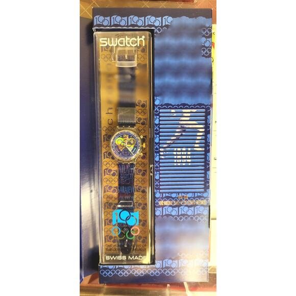 Swatch watch IOC 100 SCZ101 94 Olympic Specials Chronograph watch New Old stock - Picture 3 of 10